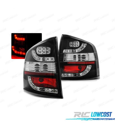 FEUX ARRIÈRE POUR SKODA OCTAVIA KOMBI II 04-12 LED NOIR