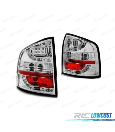 FEUX ARRIÈRE POUR SKODA OCTAVIA II KOMBI 04-12 LED CHROMÉ