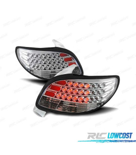 FEUX ARRIÈRE POUR PEUGEOT 206 98- LED CHROMÉ