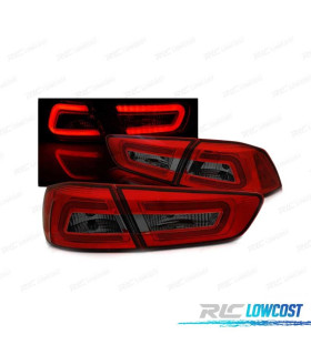 FEUX ARRIÈRE MITSUBISHI LANCER 8 BERLINE 08-11 LED BAR ROUGE