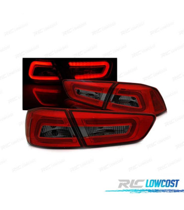 FEUX ARRIÈRE MITSUBISHI LANCER 8 BERLINE 08-11 LED BAR ROUGE