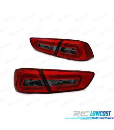 FEUX ARRIÈRE MITSUBISHI LANCER 8 BERLINE 08-11 LED BAR ROUGE