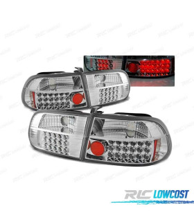 FEUX ARRIÈRE POUR HONDA CIVIC 91-95 3D LED CHROMÉ