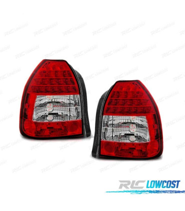 FEUX ARRIÈRE LED HONDA CIVIC 3P 95-01 ROUGE CRISTAL