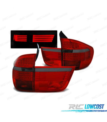 FEUX ARRIÈRE LED BMW X5 E70 07-10 ROUGE FUMÉ LED