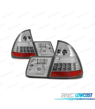 FEUX ARRIÈRE POUR BMW E46 99-05 LED CHROMÉ