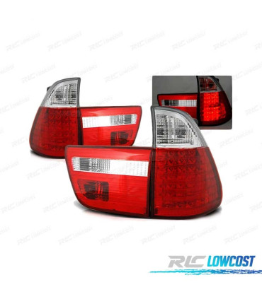 FEUX ARRIÈRE POUR BMW X5 E53 99-03 LED ROUGE CLAIR