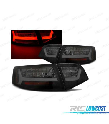 FEUX ARRIÈRE POUR AUDI A6 08-11 BERLINE LED NOIR FUMÉ + CLIGNOTANT DYNAMIQUE