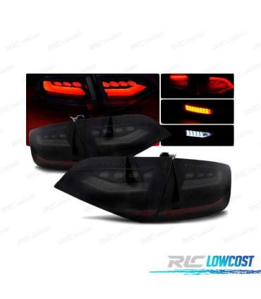 FEUX ARRIÈRE POUR AUDI A4 B8 08-11 BERLINE FUMÉ LED NOIR