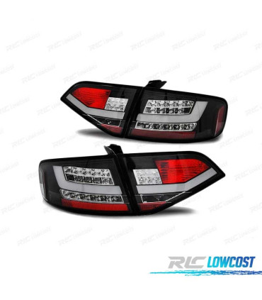 FEUX ARRIÈRE POUR AUDI A4 B8 BERLINE LED BAR 08-11 NOIR