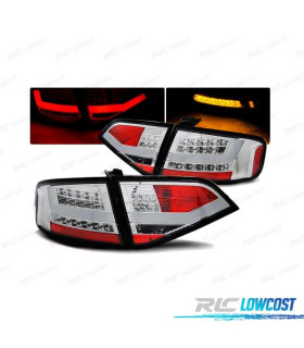 FEUX ARRIÈRE POUR AUDI A4 B8 08-11 BERLINE LED CHROMÉ