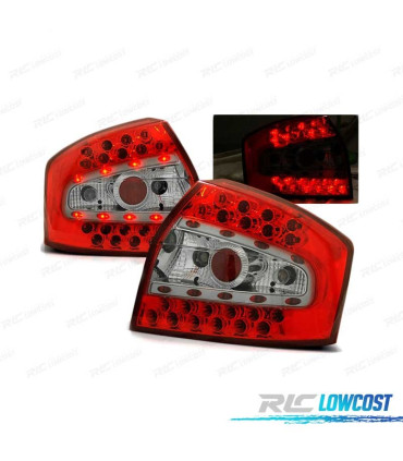 FEUX ARRIÈRE AUDI A4 8E BERLINE 00-04 LED ROUGE BLANC