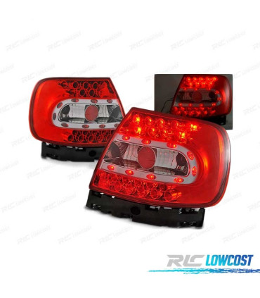 FEUX ARRIÈRE POUR AUDI A4 B5 94-00 LED ROUGE BLANC