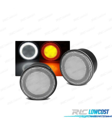 CLIGNOTANTS AVANT LED JEEP WRANGLER JK 07-18 BLANC
