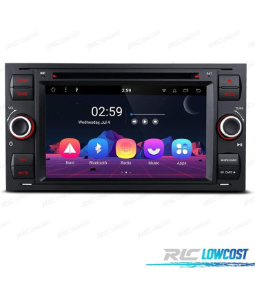 AUTORADIO GPS POUR FORD FOCUS C-MAX GALAXY FIESTA TRANSIT 7" ANDROID 13 OCTA CORE 2DIN MULTIMEDIA WIFI DVD