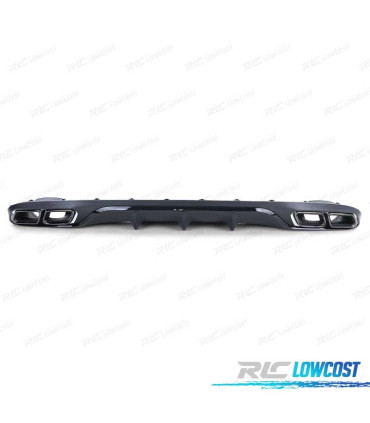 DIFFUSEUR MERCEDES C238 17-19 AMG LOOK E63 NOIR + SORTIES D'ÉCHAPPEMENT NOIR BRILLANT