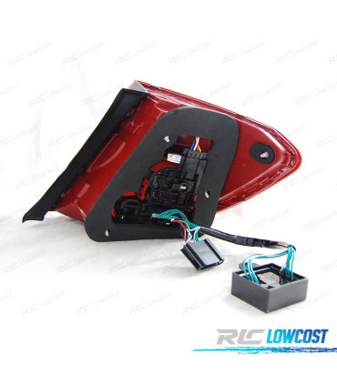 FEUX ARRIÈRE POUR MERCEDES CLASSE C W204 07-11 KOMBI LED BAR ROUGE CHROMÉ