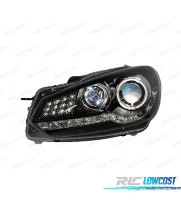 PHARES VOLKSWAGEN VW GOLF MK6 09-13 LED NOIR