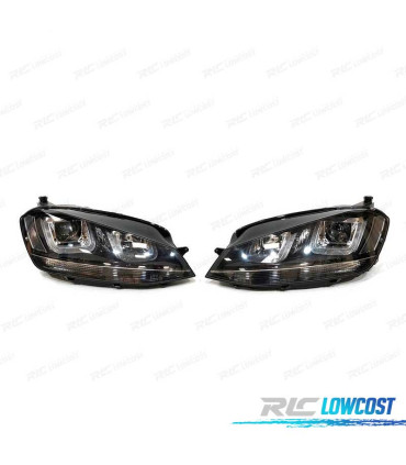 PHARES VOLKSWAGEN VW GOLF 7 12-17 XENON DRL NOIR