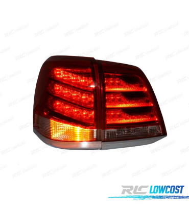 FEUX ARRIÈRE LED TOYOTA LAND CRUISER FJ200 07-08 ROUGE FONCÉ
