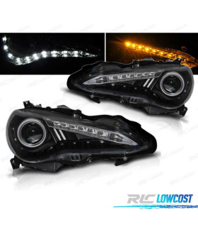 PHARES XÉNON TOYOTA GT 86 12-16 YEUX D'ANGE FOND NOIR