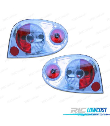 FEUX ARRIÈRE RENAULT MEGANE 99-02 STYLE LEXUS FOND CHROMÉ
