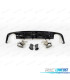 DIFFUSEUR AUDI A6 C8 AVANT 18-22 LOOK RS6 NOIR BRILLANT + EMBOUTS D'ÉCHAPPEMENT