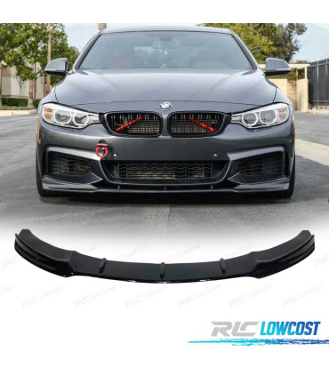 SPOILER LAME DE PARE-CHOCS AVANT BMW F32 LOOK M NOIR BRILLANT