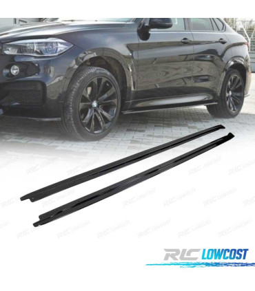 RAJOUTS BAS DE CAISSE BMW X6 F16 14-19 LOOK M PERFORMANCE NOIR BRILLANT