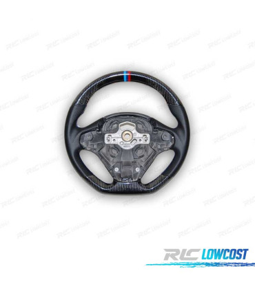 VOLANT BMW F30 F31 F32 F33 F36 LOOK M CARBONE + NOIR